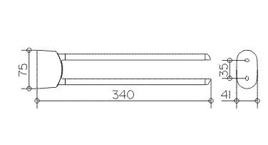 Полотенцедержатель для ванной Keuco Elegance 11620 11620 010000 (детальная фотография), современные, hi-tech