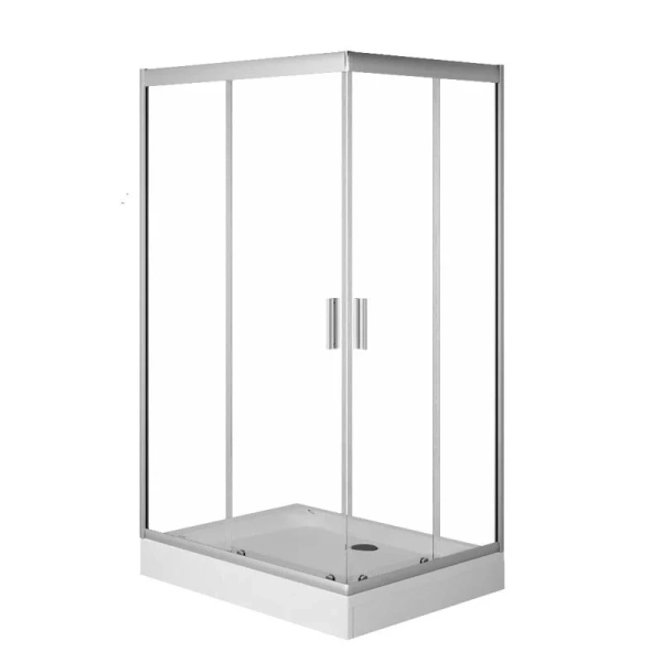 Душевой уголок Am.Pm Gem 120x80 см стекло прозрачное, профиль хром W90G-404-120280-MT (детальная фотография)