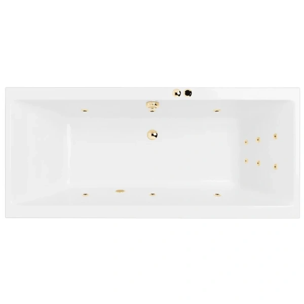 Ванна гидромассажная Excellent Pryzmat Slim Line 180 x 80 см, белый/золото, WAEX.PRY18S.LINE.GL (детальная фотография)