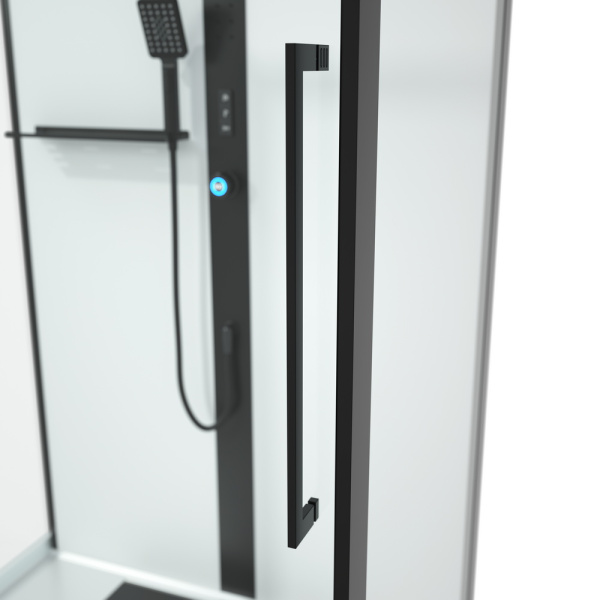 Душевая кабина Black&White Galaxy G8038 115x90 см с гидромассажем 8038000 (детальная фотография), стеклянные, прозрачные