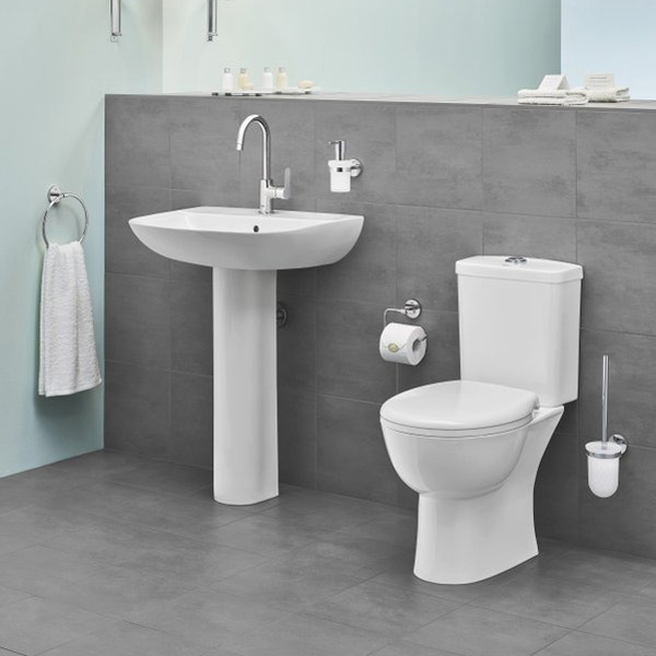 Унитаз компакт Grohe Bau Ceramic 39436000 безободковый (детальная фотография), напольные