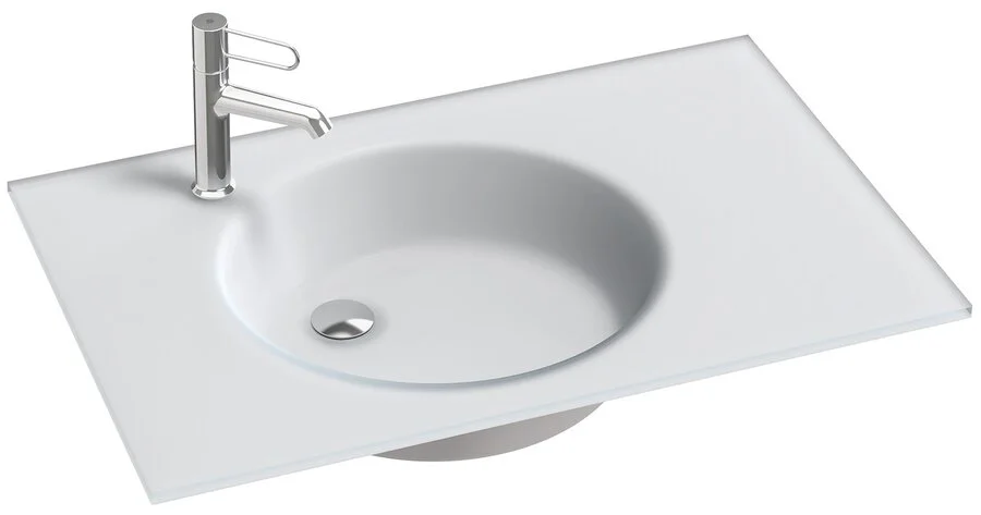 Раковина Jacob Delafon Odeon Rive Gauche 81 см матовый белый EB2562-DE1 (детальная фотография)