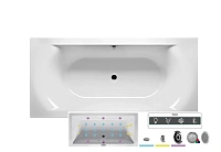 Ванна гидромассажная Riho Lima 190 x 90 см, JOY2