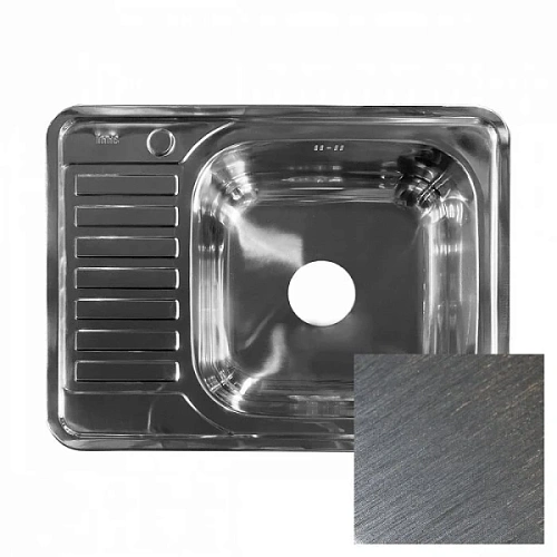 Мойка для кухни IDDIS Basic 65 см чаша слева сатин - фото 2