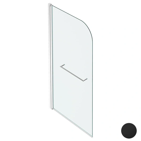 Шторка для ванны Jacob Delafon Odeon Up 80x145 см профиль черный E4932-BL (детальная фотография)