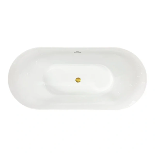 Ванна акриловая Royal Bath Pafos RB611701GD, 170 x 75 см, цвет белый (детальная фотография), современныe, hi-tech