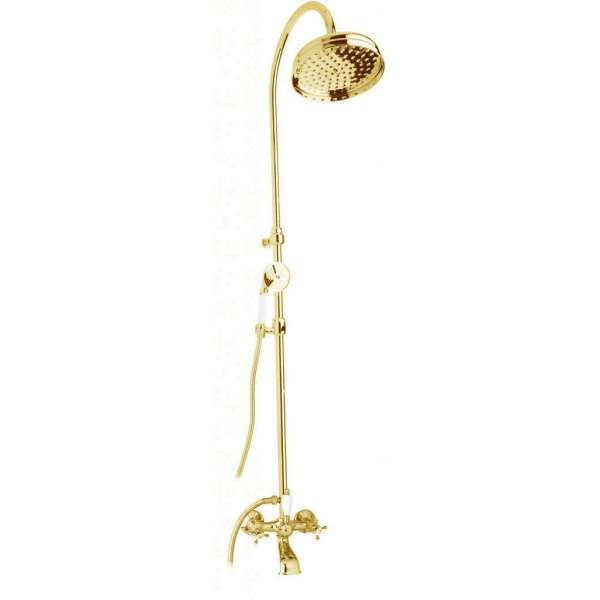 Душевая стойка Cezares Golf золото 24 карат GOLF-CVD-03/24-Bi (детальная фотография)