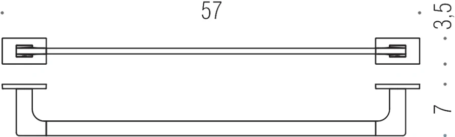 Полотенцедержатель Colombo Look черный матовый B1610.NM (детальная фотография), черные