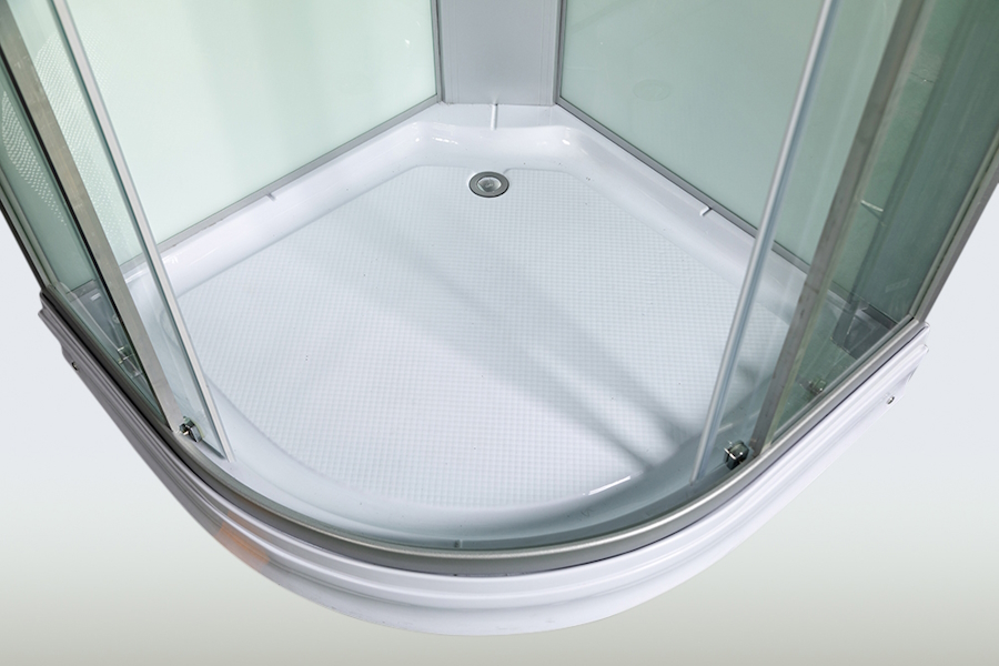 Душевая кабина WeltWasser WW500 100x100 см с гидромассажем WW500 WERRA 1004 (детальная фотография), стеклянные, прозрачные