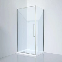 Душевой уголок Black&White Stellar Wind 100x80 см профиль хром, стекло прозрачное