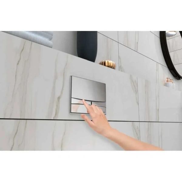 Клавиша смыва BERGES Novum F3 хром глянец 040053 (детальная фотография), пластиковые