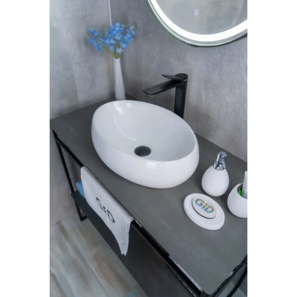 Раковина GID Lago N9030b 48 см белая 51115 (детальная фотография), по запросу