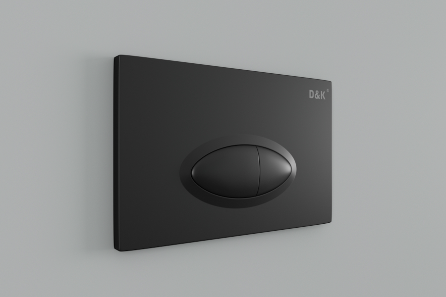 Клавиша смыва D&K Rhein.Marx черная DB1399025 (детальная фотография), по запросу