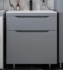 Тумба под раковину напольная Style Line Марелла Люкс Plus 60 см серый матовый антискрейтч