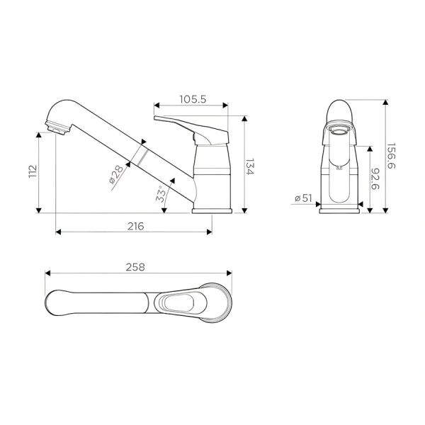 Смеситель для кухни Omoikiri Tateyama-S-CA карамель 4994174 (детальная фотография), для кухни