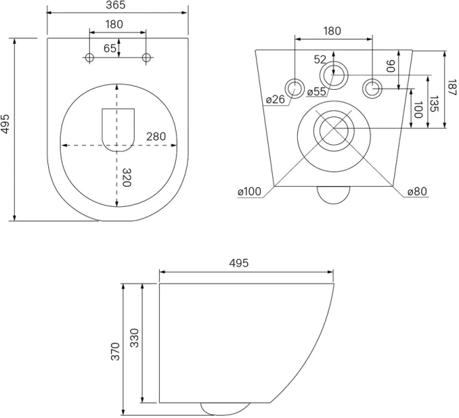 Унитаз подвесной IDDIS Blanco белый BLARNSEi25 (детальная фотография), современные, hi-tech, круглые index_1
