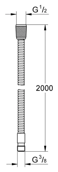 Шланг Grohe Relexaflex 28158000 (детальная фотография), хром