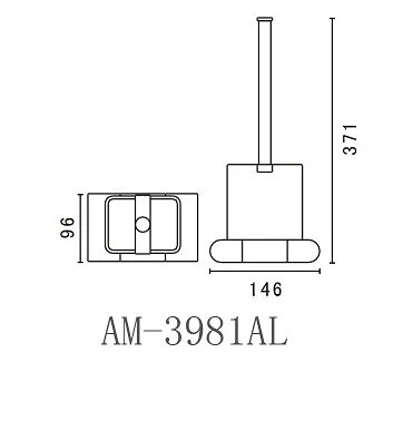 Ёршик для ванной Art&Max Platino AM-3981AL AM-E-3981AL (детальная фотография), современные, hi-tech