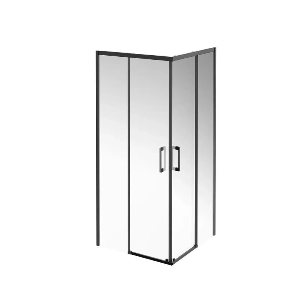 Душевой уголок Kerama Marazzi Vetro 90x90 см профиль черный стекло прозрачное VE.90.SSD.BLK.M (детальная фотография)