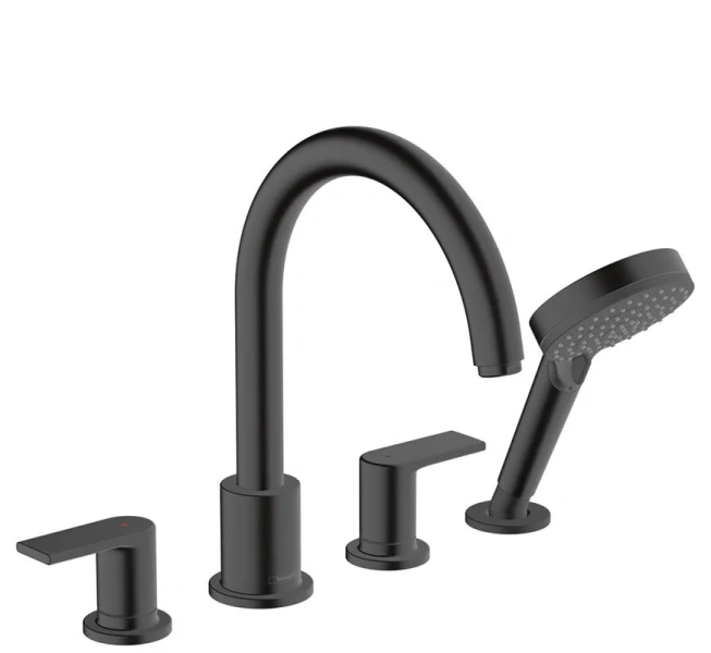 Смеситель для ванны Hansgrohe Vernis Shape черный 71459670 (детальная фотография)