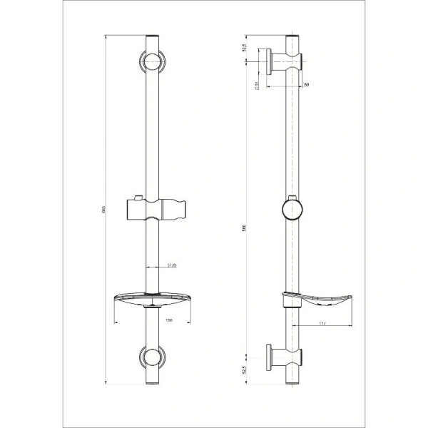 Душевой гарнитур Kerama Marazzi Sonata черный матовый P4YO121KM (детальная фотография), душевые гарнитуры