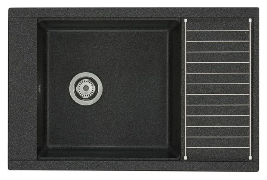 Мойка для кухни Акватон Делия 78 см графит 1A715132DE210 (детальная фотография), врезные