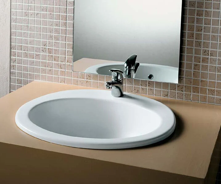 Раковина встраиваемая Hatria Ovaline Y67101 60х50 см (детальная фотография), встраиваемые (в столешницу), пристенные