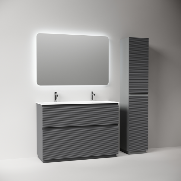 Тумба под раковину напольная Sancos Folk Floor 120 см grey soft FL120FGS (детальная фотография), окрашенные, декорированные