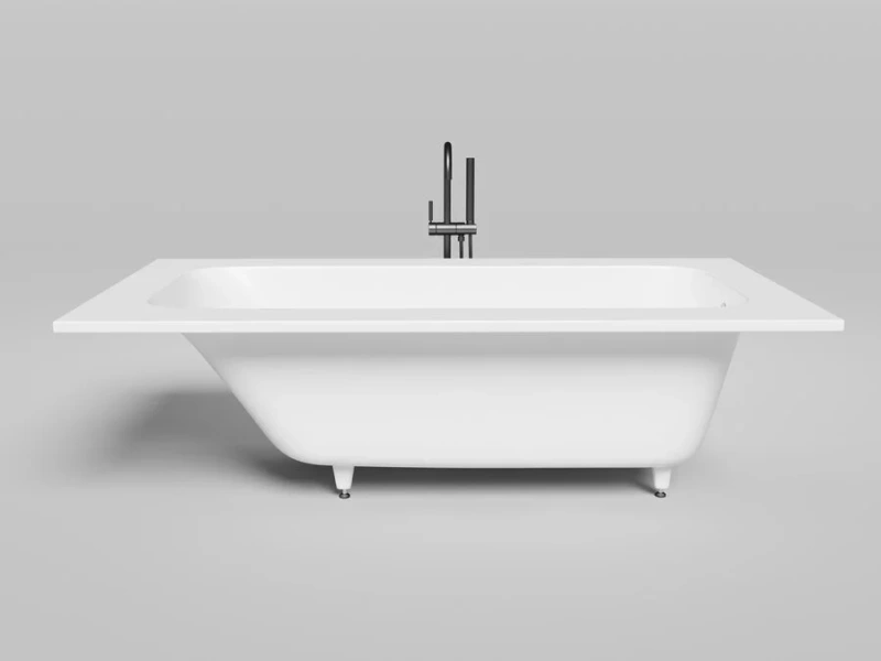 Ванна из искусственного камня Salini Orlando Vasta 190x100 см S-Sense белая матовая 102014M (детальная фотография), встраиваемые