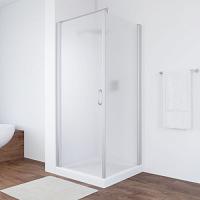 Душевой уголок профиль матовый хром стекло сатин Vegas-glass