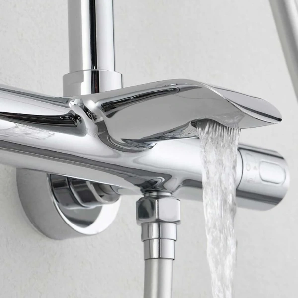 Душевая стойка Vincea Esse хром VSFS-1E1TCH (детальная фотография), с изливом