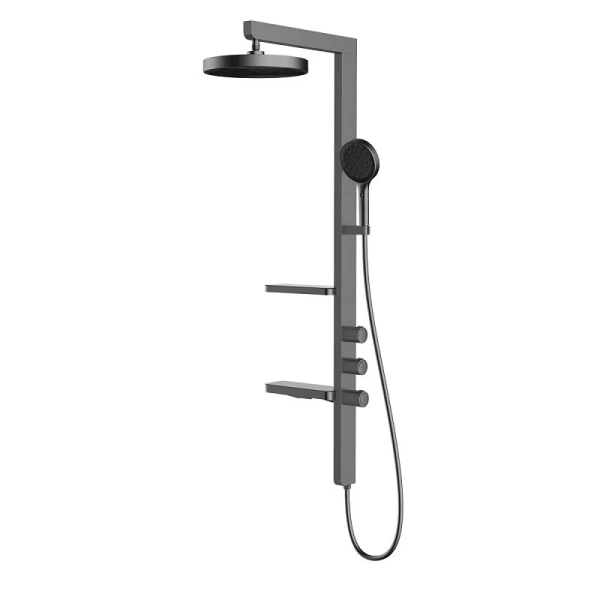 Душевая стойка Vincea Inspire вороненая сталь VSFS-3I11GM (детальная фотография)