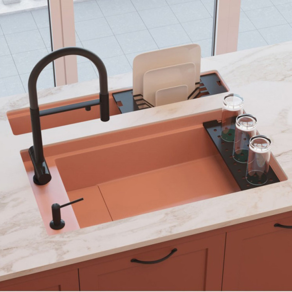 Смеситель для питьевой воды Omoikiri Kanto GB графит 4994356 (детальная фотография), современные, hi-tech