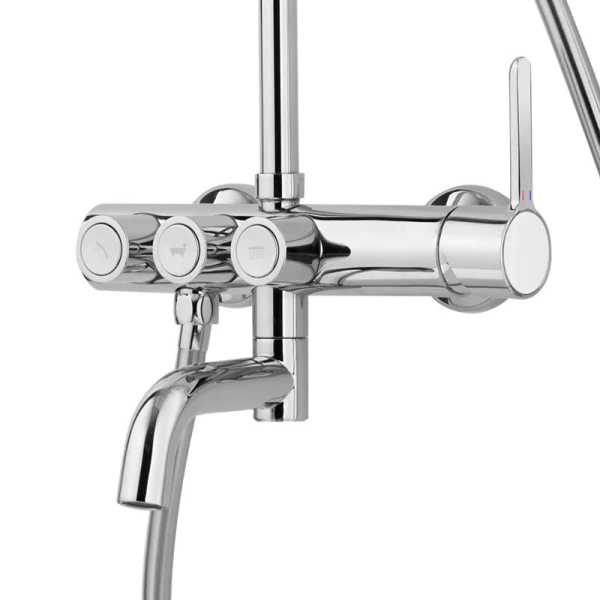 Душевая стойка Cezares Eco хром ECO-CVD-01 (детальная фотография), хром