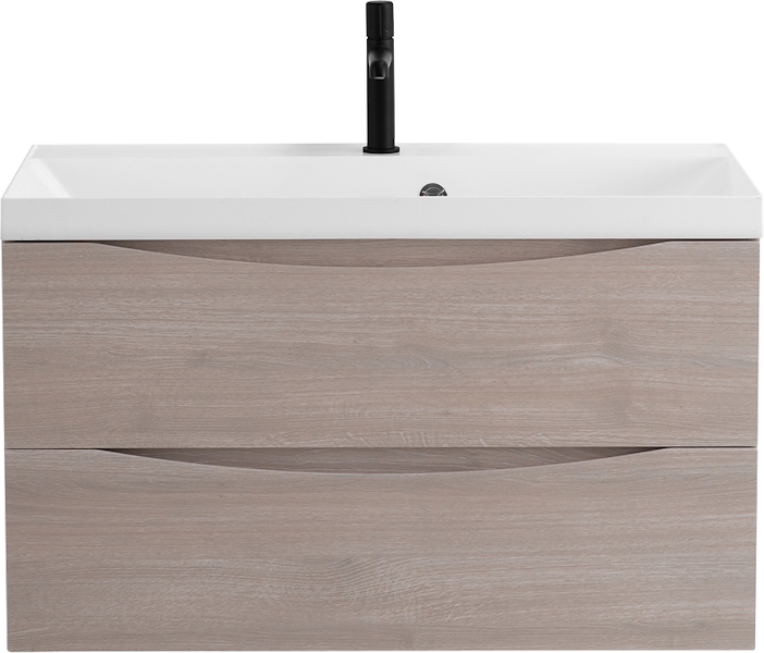 Тумба под раковину подвесная BelBagno Marino 80 см Rovere Grigio MARINO-800-2C-SO-RG-P (детальная фотография), подвесная, пристенная