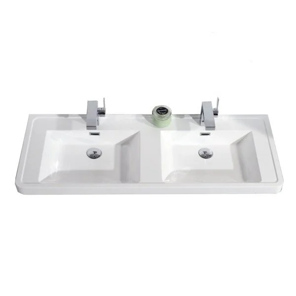 Раковина мебельная BelBagno 120 см двойная EA-1200-2-LVB (детальная фотография)