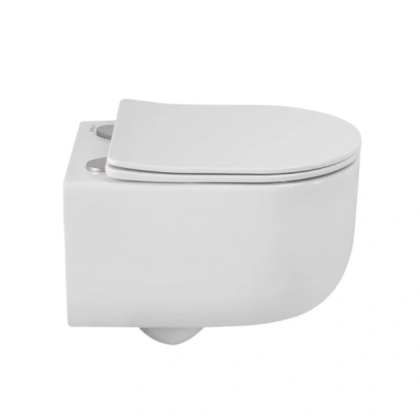 Унитаз подвесной BelBagno Soft со смывом Торнадо BB084CH-TOR/SC (детальная фотография), недорогие, безободковые, сиденье с микролифтом , с антивсплеском
