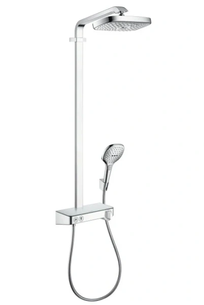 Душевая стойка Hansgrohe Raindance Select 27126 с термостатом (детальная фотография), современные, hi-tech