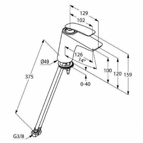 Смеситель для раковины Kludi Balance белый 520269175 (детальная фотография), для раковины