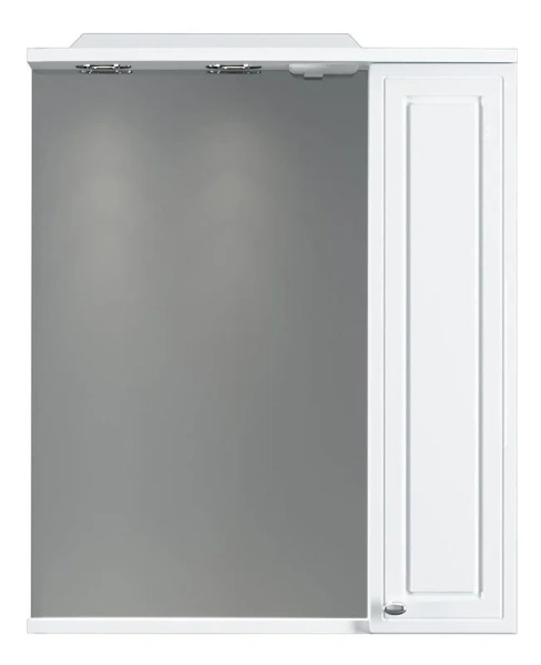 Зеркальный шкаф с подсветкой Damixa Palace One 60 см правый,  белый глянец M41MPR0601WG (детальная фотография), 60 см