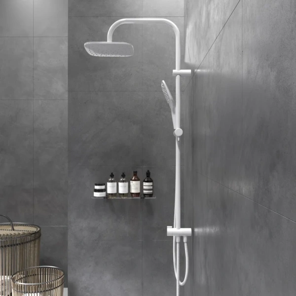 Душевая стойка Damixa Origin Evo белая DX978200200 (детальная фотография), белые