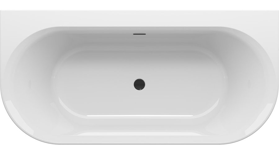Ванна акриловая Ravak Ypsilon 180x90 см перелив черный XC00100035 (детальная фотография), современныe, hi-tech