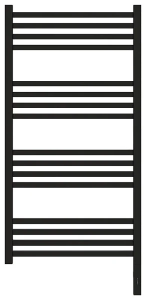 Полотенцесушитель электрический Сунержа Модус 3.0 50x100 см левый черный матовый 31-5700-1050 (детальная фотография), из нержавеющей стали, без полки, неповоротные, с терморегулятором 