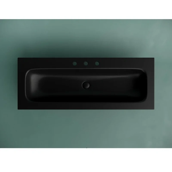 Раковина Ceramica Nova Grace 121 см черная матовая CN7024MB (детальная фотография), черные