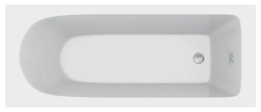 Акриловая ванна C-Bath Rea CBQ002002 160 х 70 см, белая (детальная фотография), современныe, hi-tech