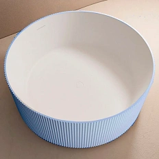 Ванна из искусственного камня Abber Stein 150x150 см голубая