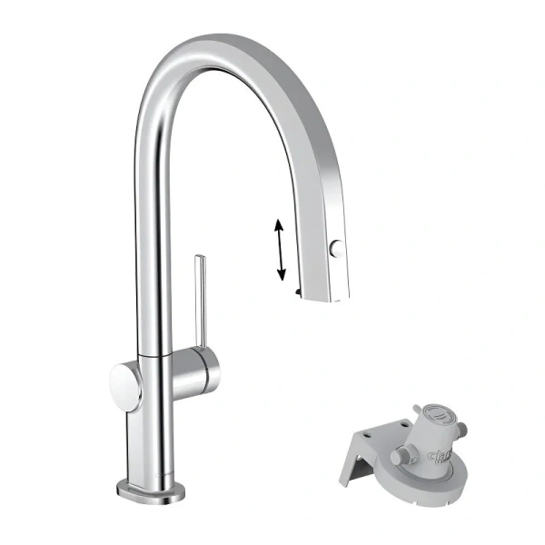 Смеситель для кухни Hansgrohe Aqittura 76803 с выдвижным изливом (детальная фотография)