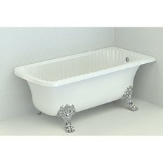 Ванна из искусственного камня Migliore Olivia Angolare 174х80 см фурнитура хром