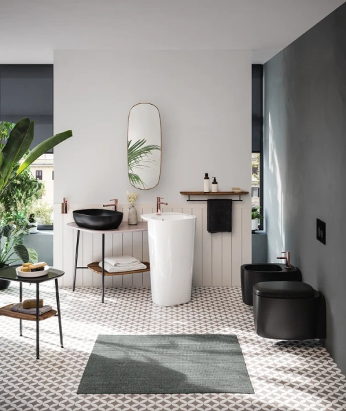 Биде подвесное VitrA Plural черное матовое 7831B483-0288 (детальная фотография), подвесные