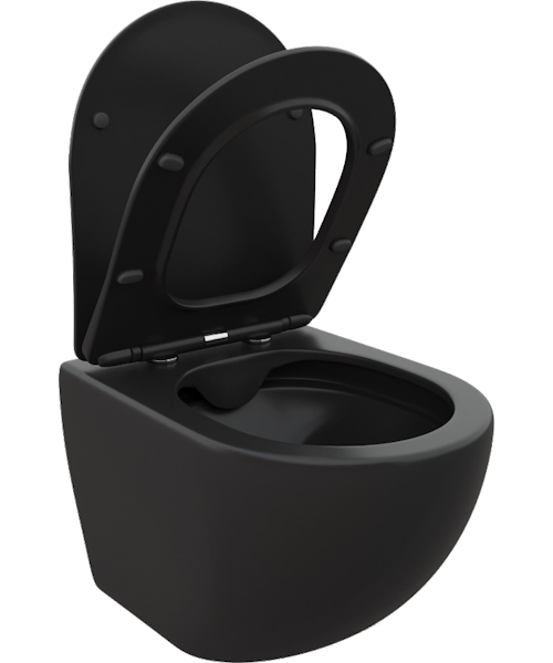 Унитаз подвесной Ceruttispa Sella черный CT9160 (детальная фотография), подвесные, встраиваемые
